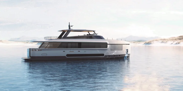 Azimut Magellano 27M c дизайном экстерьера от Яркко Ямсена