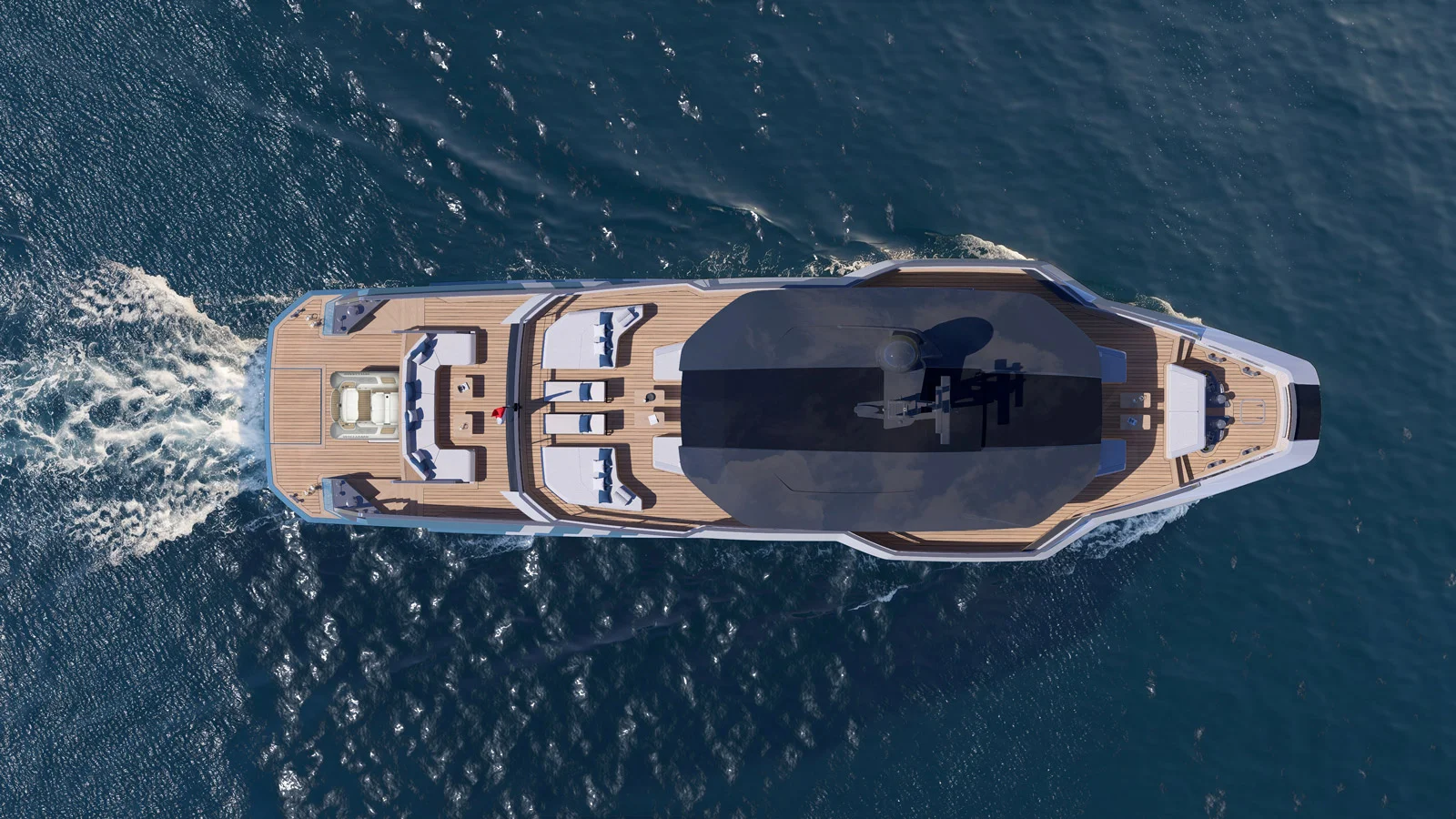 The XPD95's superstructure is brought forward to free up more space for exterior aft areas