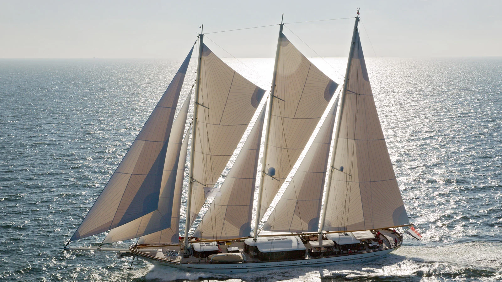 Ken Freivokh designed the interiors for the 64.52-metre sailing yacht Mikhail S. Vorontsov