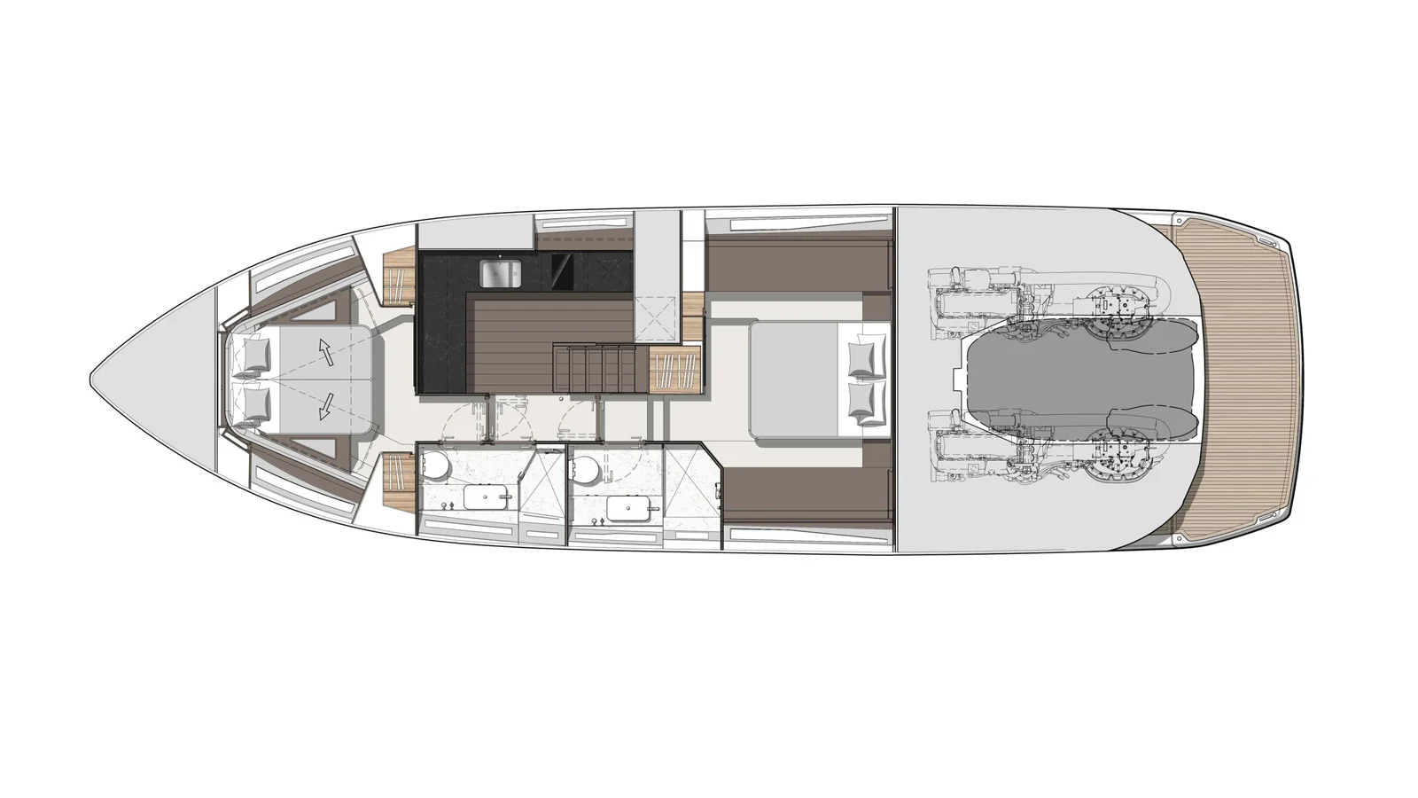 Lower deck galley option