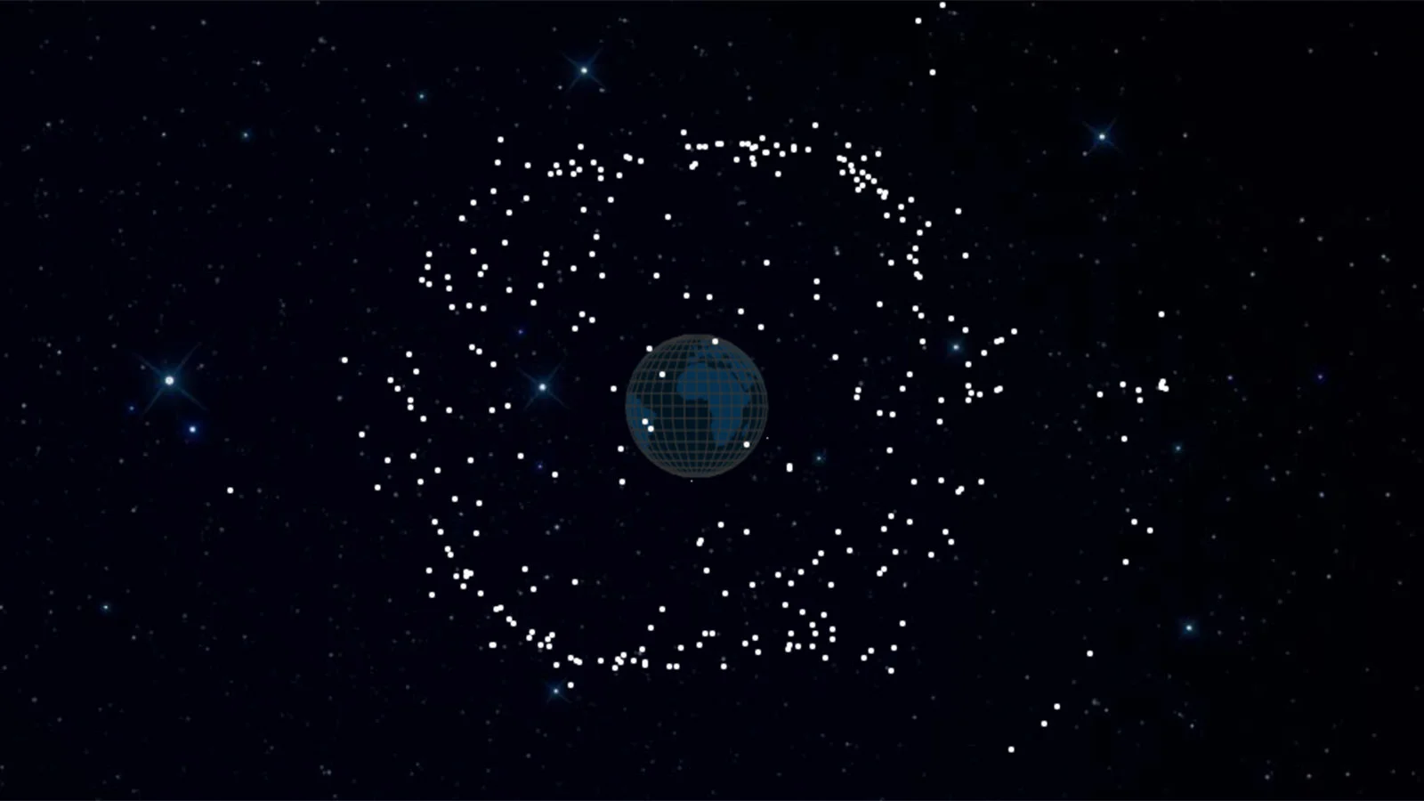 Satellite locations on geostationary satellites.