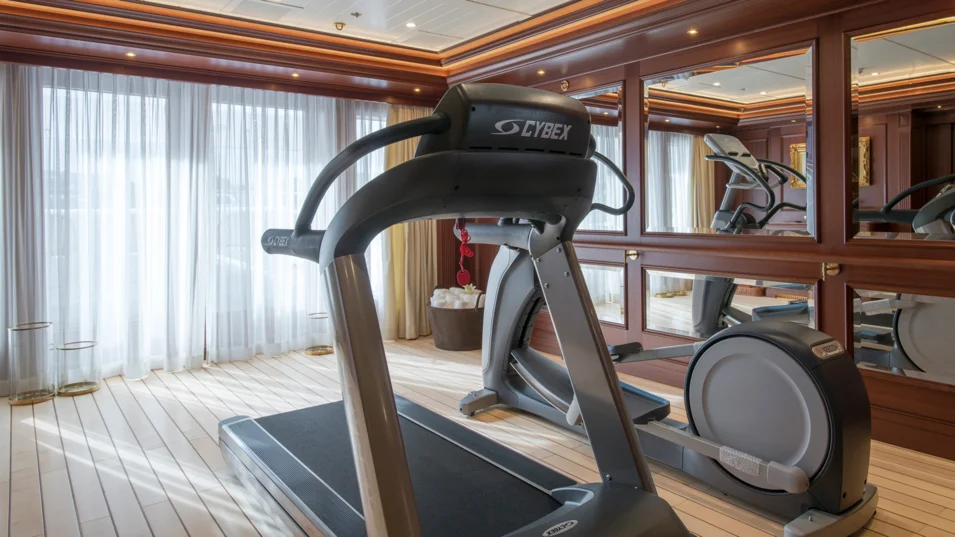 Gym on board the Areti superyacht, Lürssen