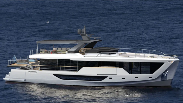 30XP is the first Numarine yacht to feature a diesel-electric propulsion system