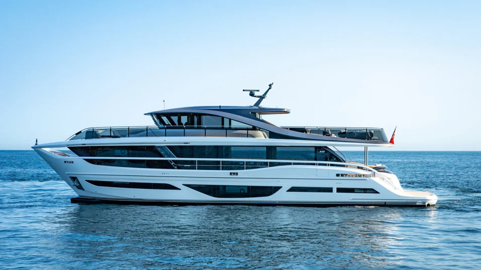 Princess X95 crossover yacht with a 