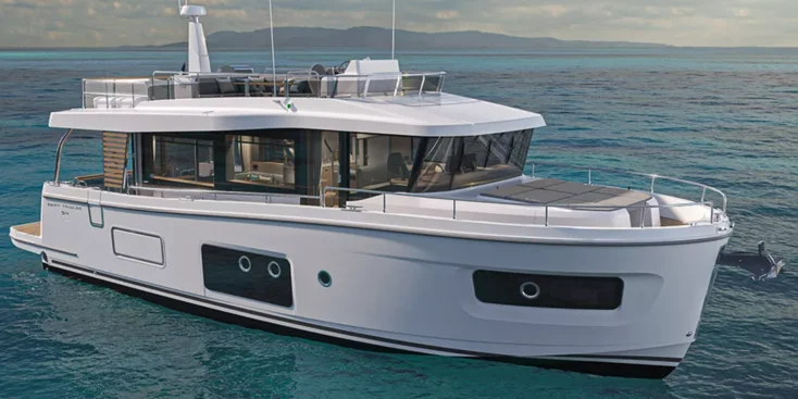 The Swift Trawler 54 can reach a top speed of 20 knots and is able to cruise up to 700 nautical miles at 9 knots