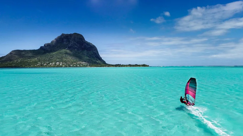 Mauritius is a true paradise for windsurfers and kiters due to the stable southwest wind