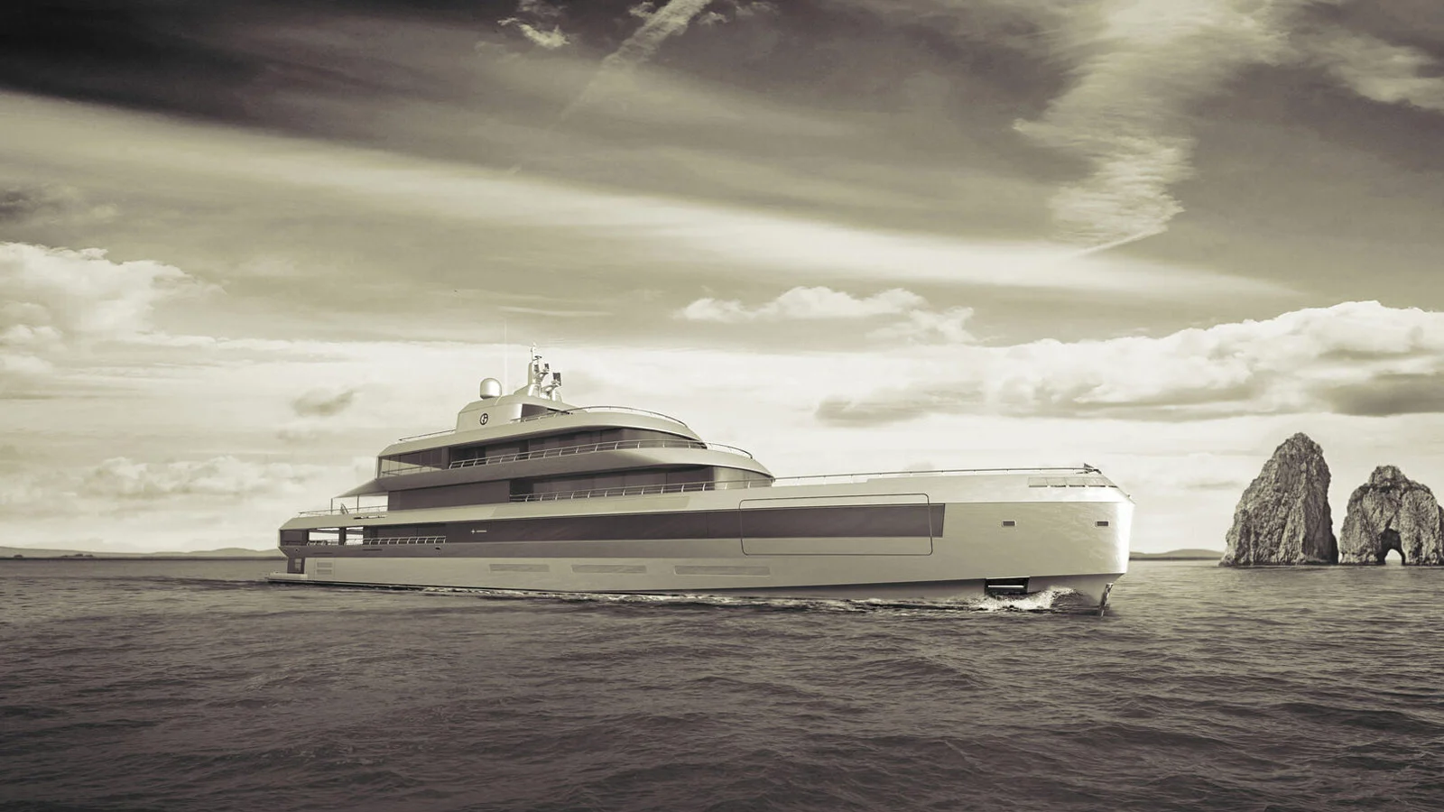 Georgio Armani worked on the Admiral Armani 72m's exterior and interior design