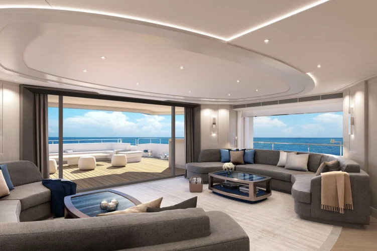 Lounge area on the main deck