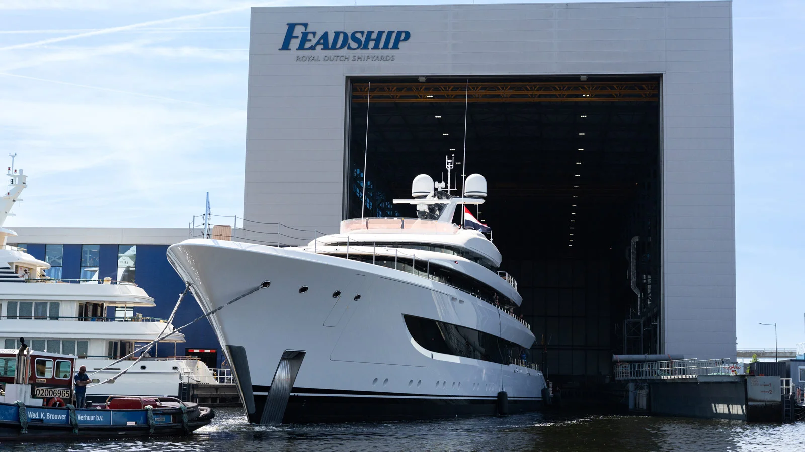 Спуск на воду Stella M на верфи Feadship