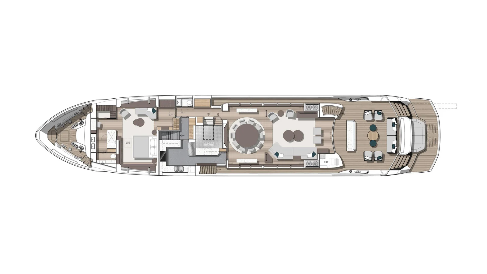 Sunseeker 120 Yacht main deck