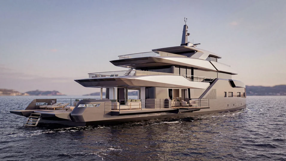 Thanks to the collapsible balconies and folding doors the Anvil's main saloon can become part of the exterior space