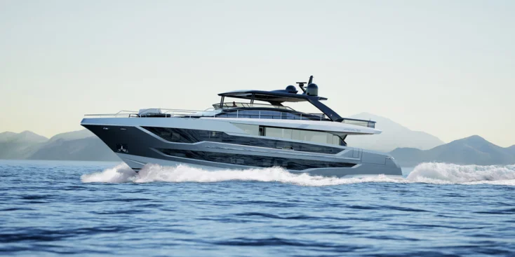 The Pearl 100 Hybrid will not only be the yard's flagship, but also its first ever hybrid yacht
