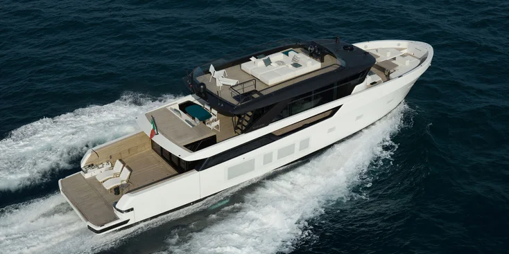 The Bluegame BGX83 has a provisional top speed of 30 knots