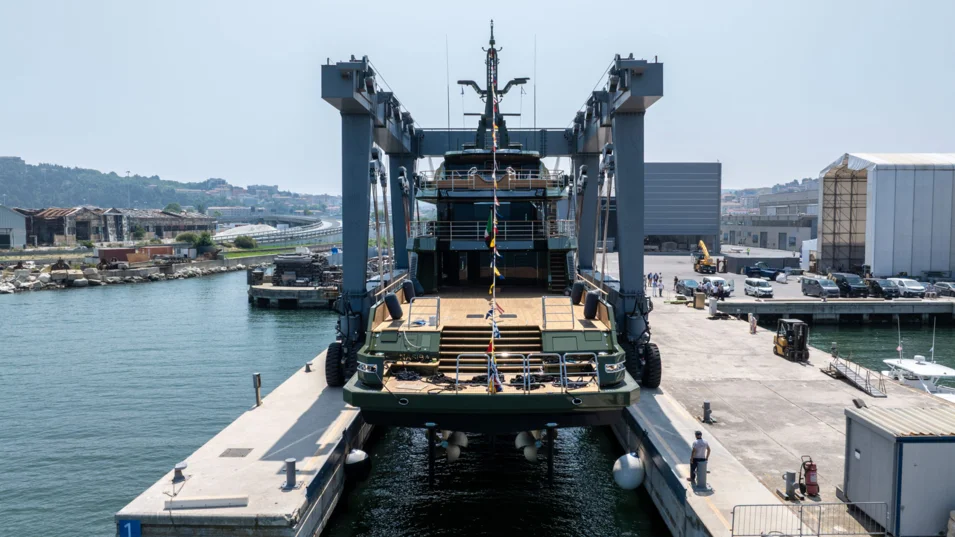 The aft section of the CdM Nasiba is free