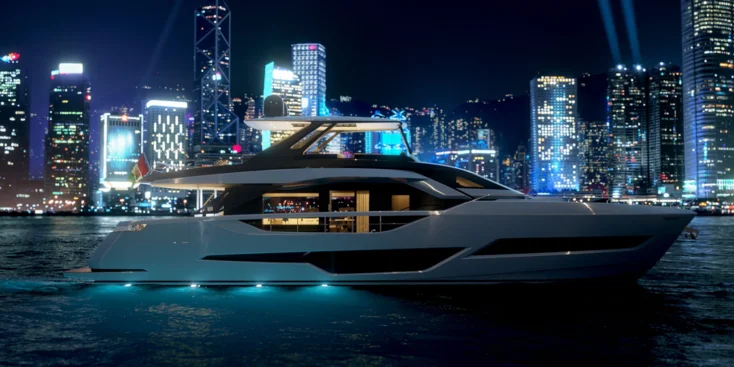 The exterior of the Ferretti Yachts 800 is owed to Filippo Salvetti