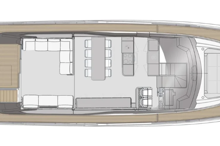 Main deck: version with galley up