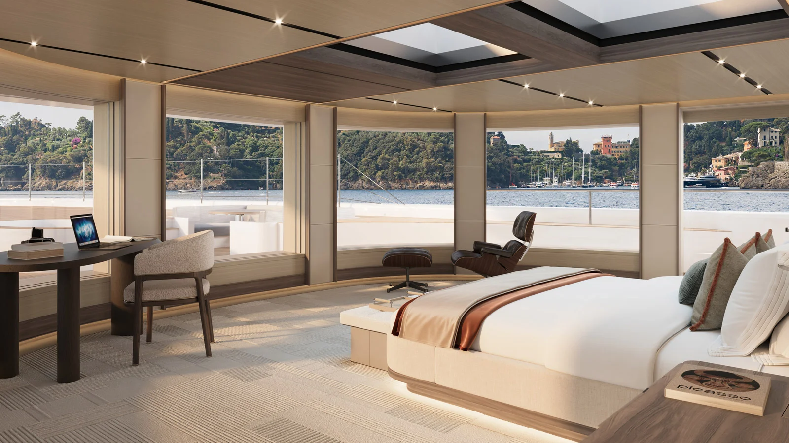 Etherea's master suite with panoramic glazing