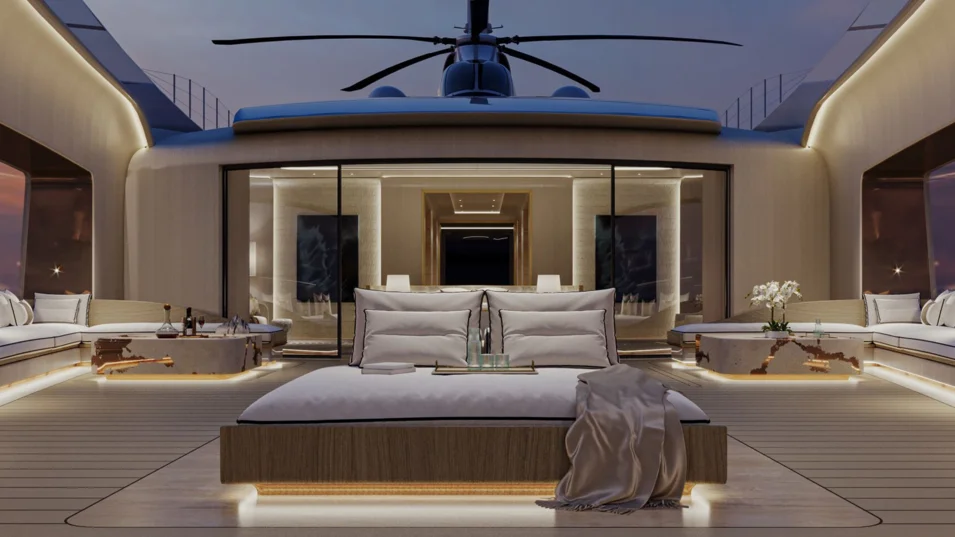 It will be possible to open the ceiling in the master stateroom