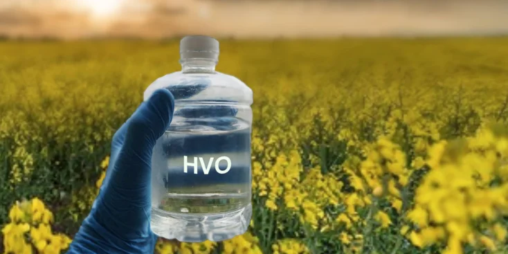 Hydrotreated vegetable oil or renewable diodiesel are two terms used to describe second-generation biofuels.  The use of HVO can reduce CO2 emissions by 65-90%