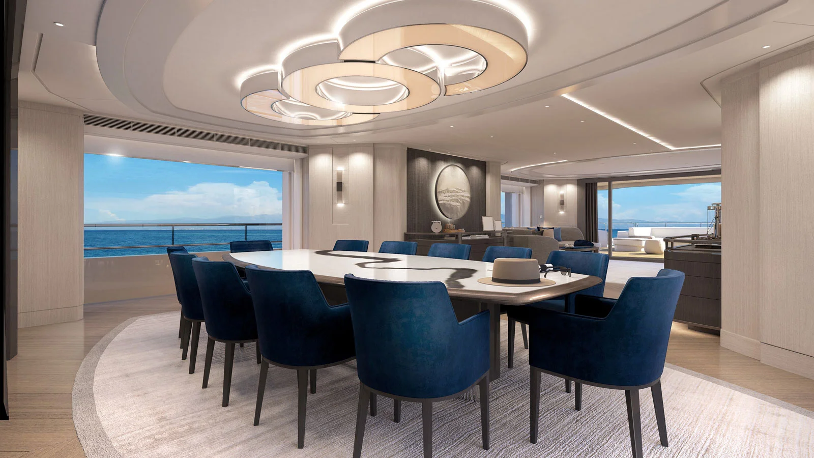 Dining area on the main deck