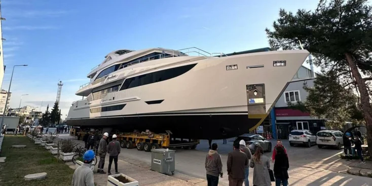 The Romeo Foxtrot features exterior design by Hargrave Custom Yachts