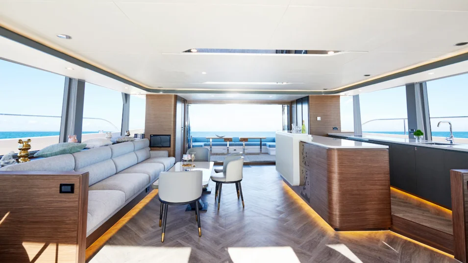 Oceanwalker S60e's main deck interior space