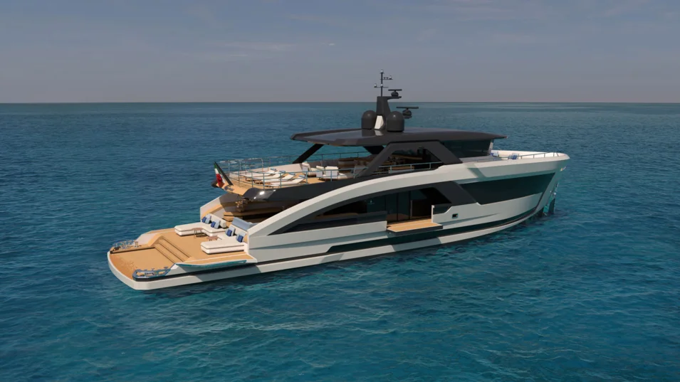 The Seamore 34's exterior design is owed to Hydro Tec studio