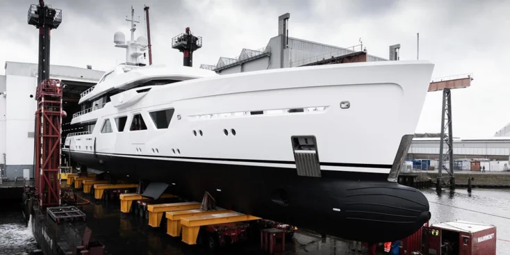 Launch of the 60-metre Amels 60 superyacht