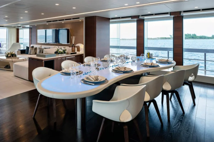 Dining area on the main deck