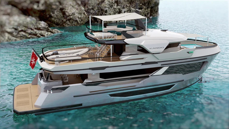 At an economical speed of 9 knots the Kando85 will have a range of over 5000 nautical miles