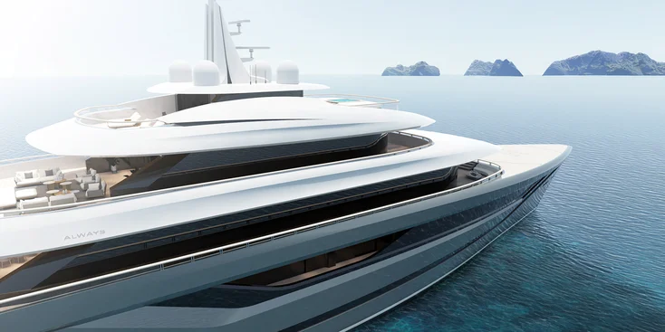 Project Always от студии AB Yacht Design & Naval Architecture предлагает максимально гибкую планировку пространств