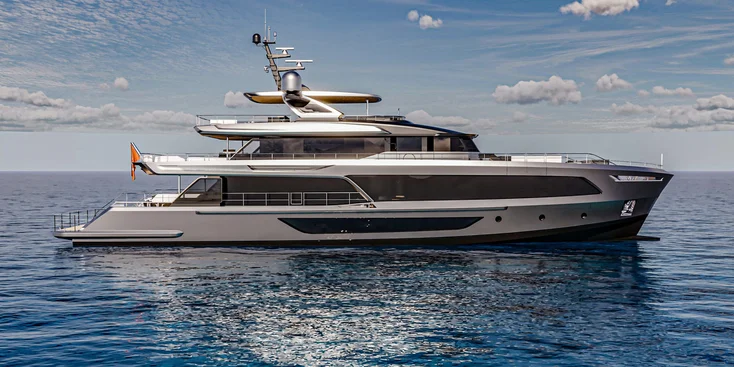 The 40P's exterior is owed to Italian Cassetta Yacht Designers