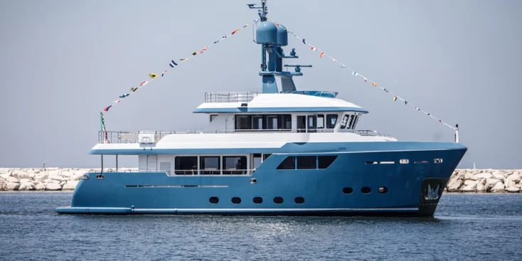 Hydro Tec studio was in charge of Darwin 86 Alexa’s exterior and naval architecture